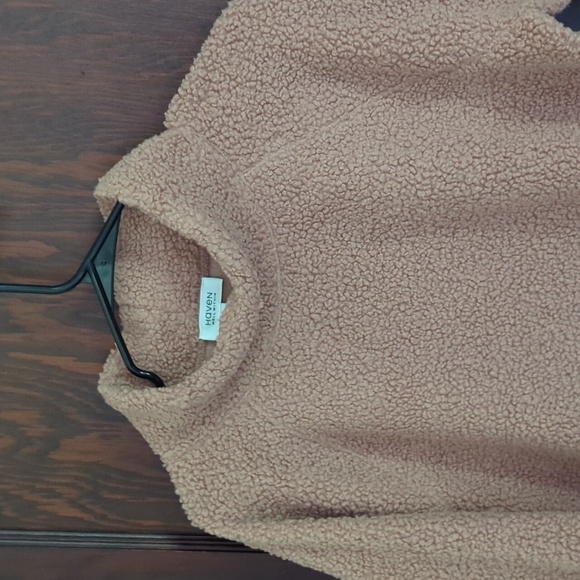 Haven Well Within Brown Sherpa Funnel Neck Pullover Cozy Lounge Wear Size Small - Picture 9 of 13